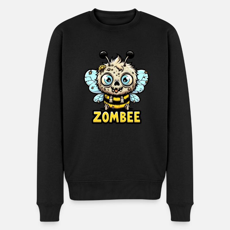 ZomBee - Die Zombie-Biene - Männer Premium Bio Pullover - Schwarz