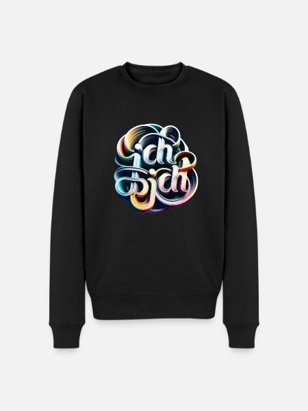 Selbstliebe im Wirbe - Männer Premium Bio Pullover - Schwarz