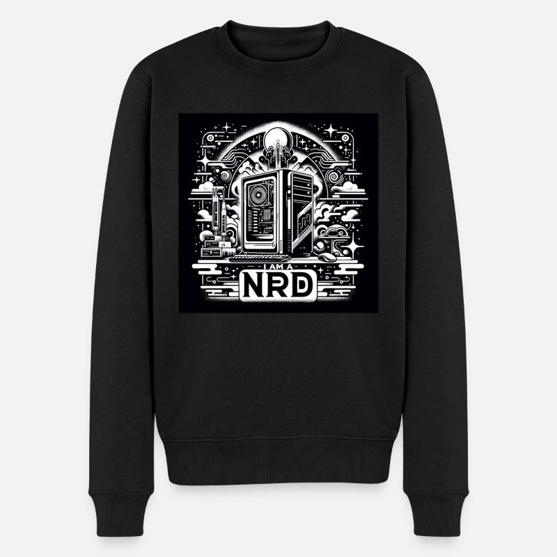 Nerd Pride Noir & Blanc - Pull Premium bio Homme - noir