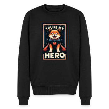 Companion With Cloak Paw-er 2 - Men's Premium Organic Jumper - black - Front - Nico (187cm)