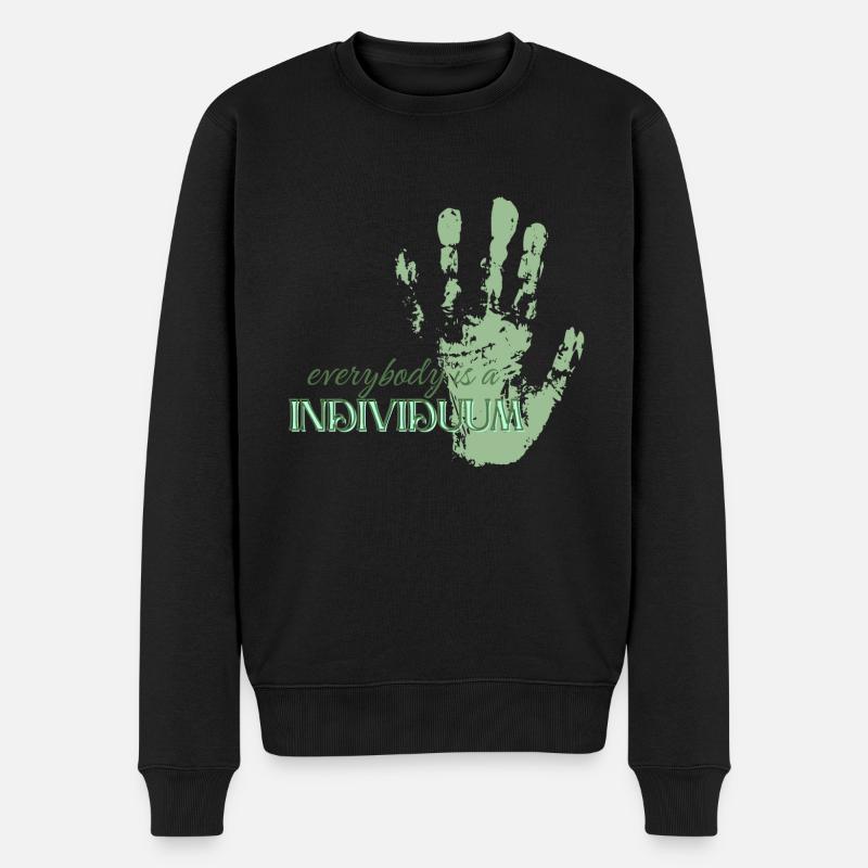 Tout le monde est un individuum - Pull Premium bio Homme - noir