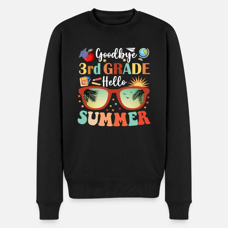 Au revoir la 3e année Bonjour l’été - Pull Premium bio Homme - noir