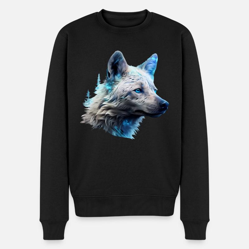 Hyäne - Männer Premium Bio Pullover - Schwarz