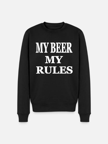 Bier - Männer Premium Bio Pullover - Schwarz