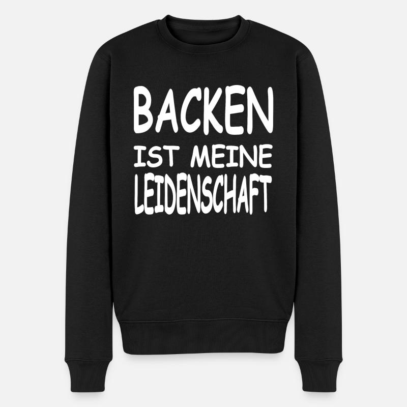 Backen - Männer Premium Bio Pullover - Schwarz
