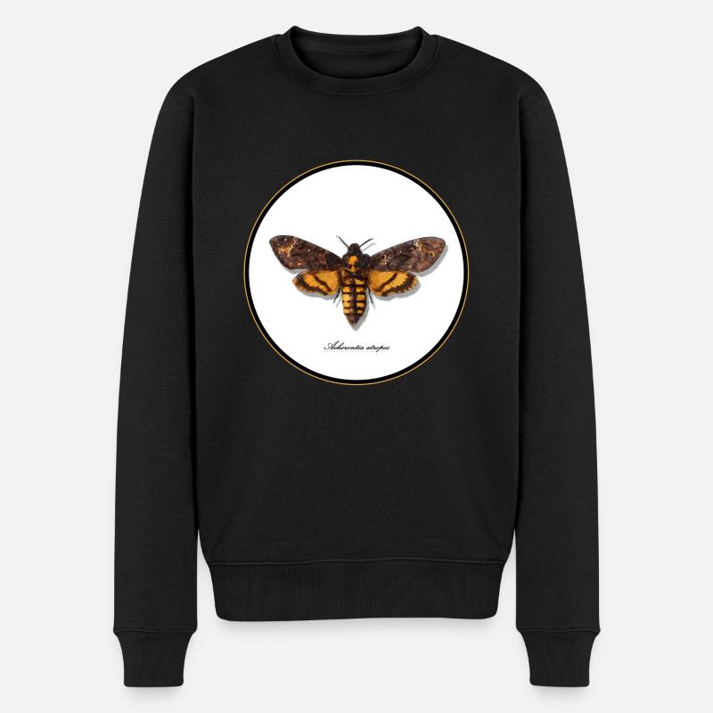 Acherontia atropos - Männer Premium Bio Pullover - Schwarz