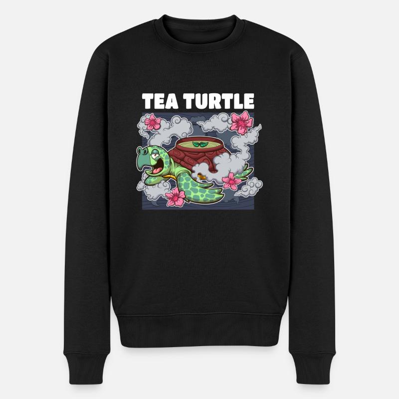 Tortue de thé - Pull Premium bio Homme - noir