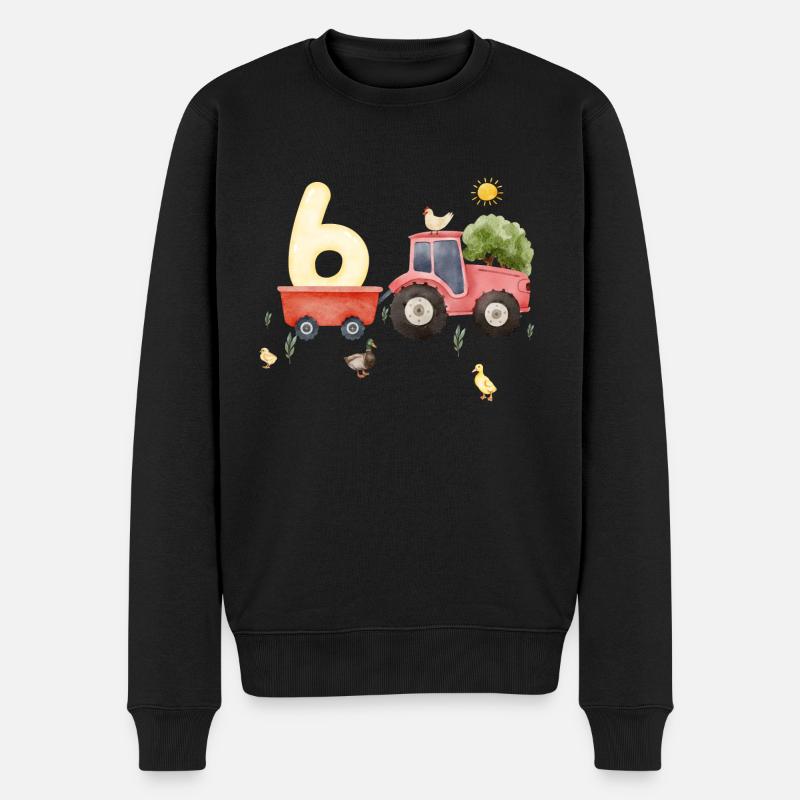 6e anniversaire ferme agriculture - Pull Premium bio Homme - noir