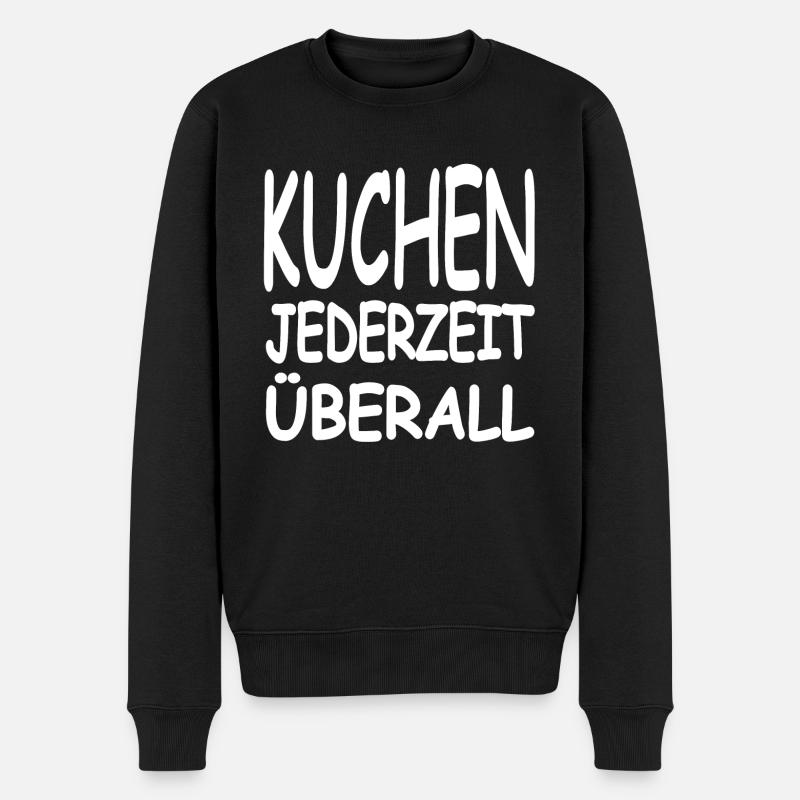 Kuchen - Männer Premium Bio Pullover - Schwarz