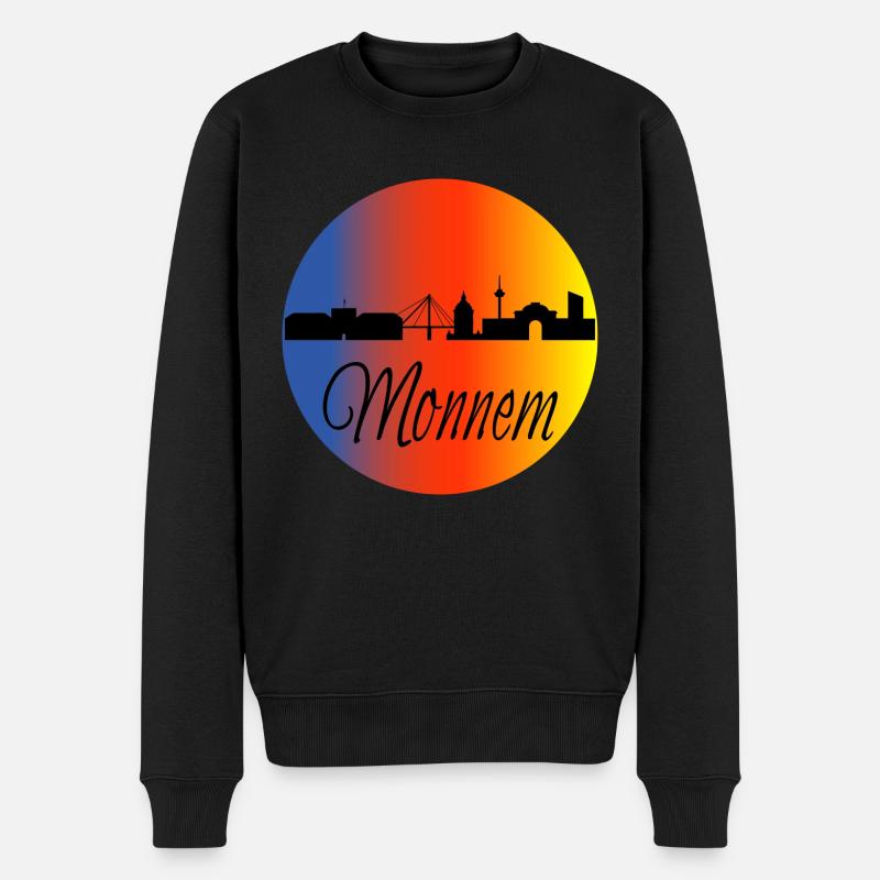 Mannheim Monnem Mannheimat - Männer Premium Bio Pullover - Schwarz