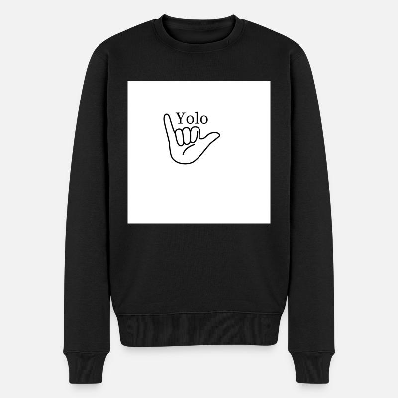 YOLO - Pull Premium bio Homme - noir