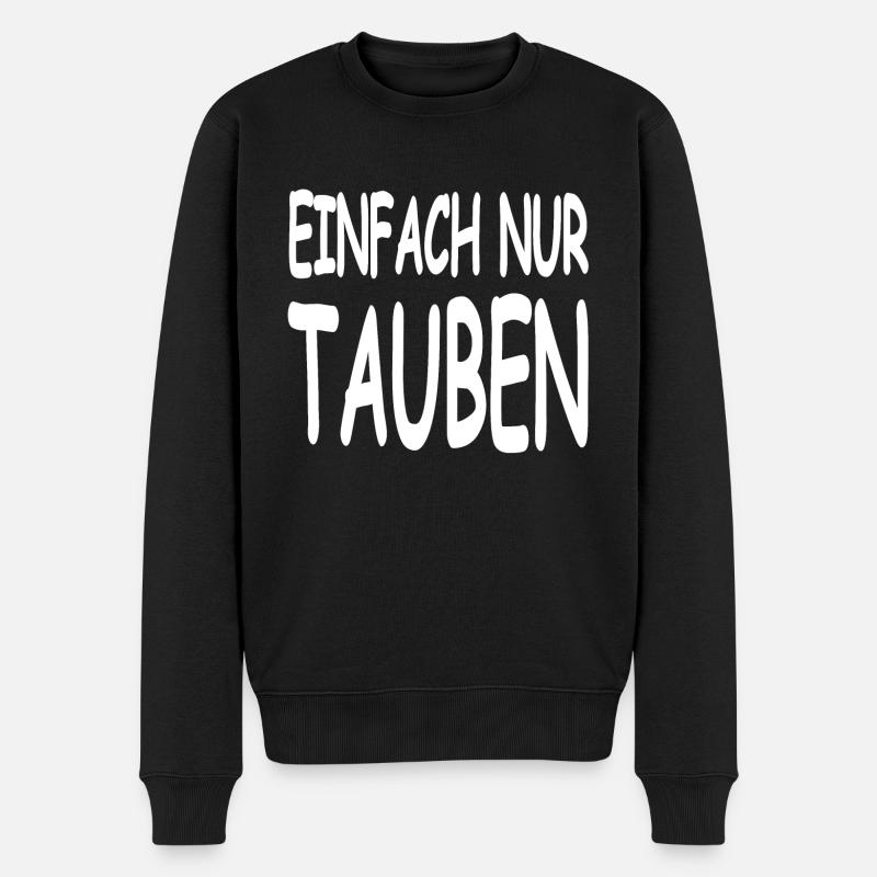 Tauben - Männer Premium Bio Pullover - Schwarz