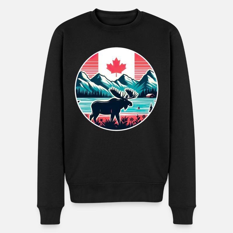 Kanada 21 - Männer Premium Bio Pullover - Schwarz