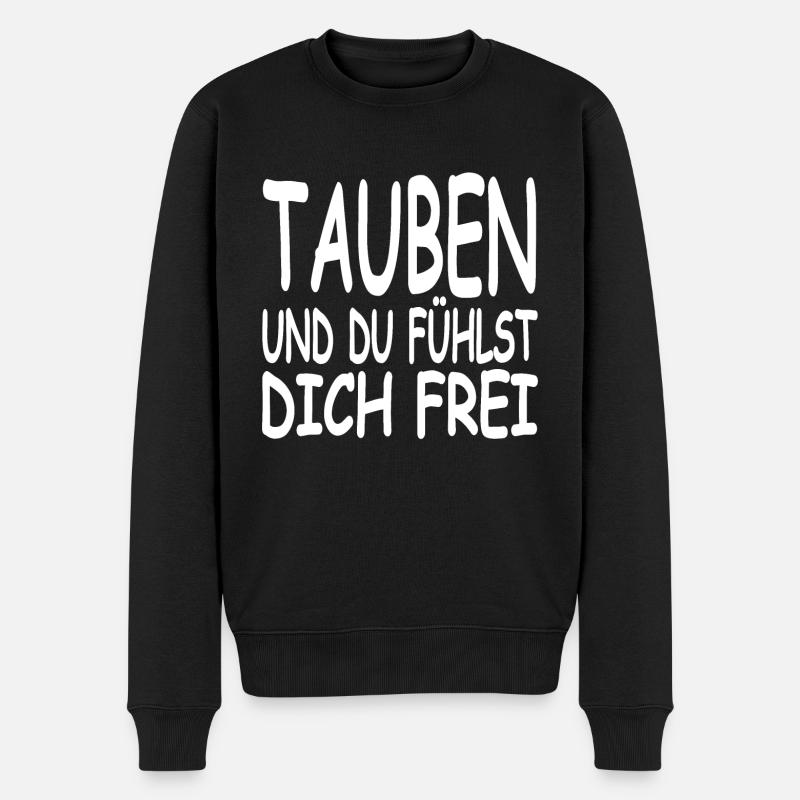 Tauben - Männer Premium Bio Pullover - Schwarz