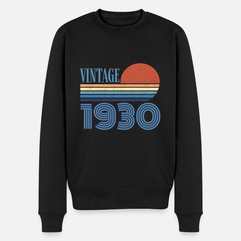 vintage 1930 - Pull Premium bio Homme - noir