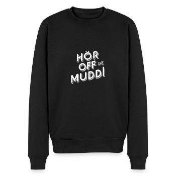 Dialecte saxon Hör off de muddi - Pull Premium bio Homme - noir - Devant - Nico (187cm)