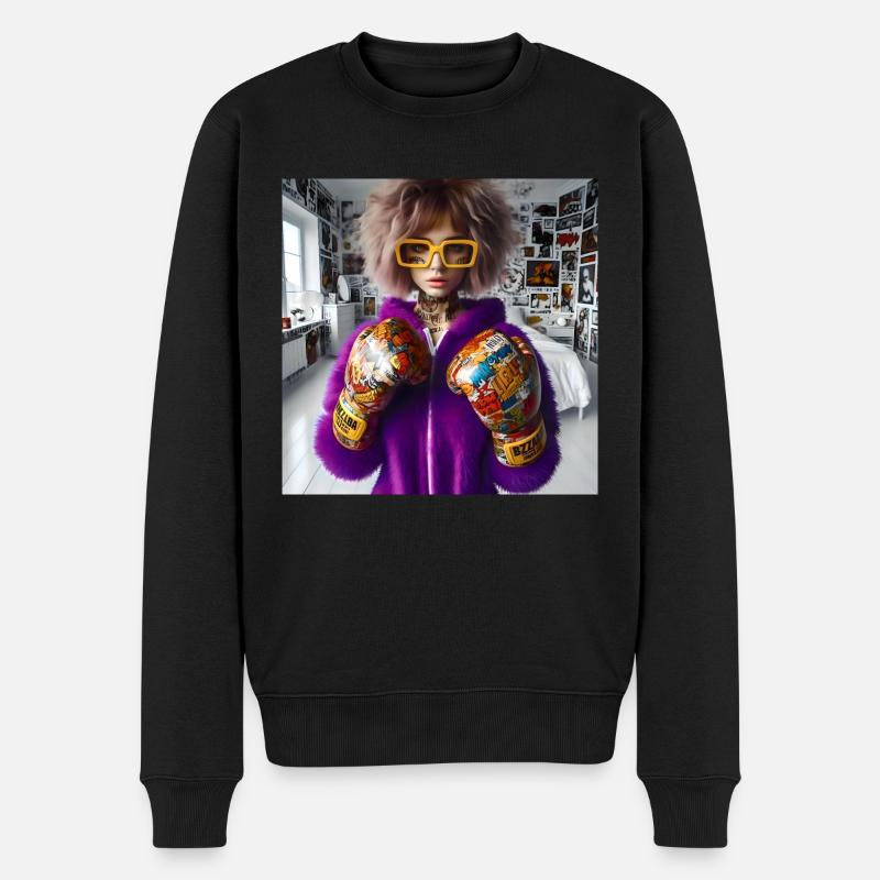 Pop Cosplayers Boxing - Männer Premium Bio Pullover - Schwarz