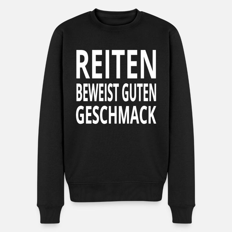 Reiten - Männer Premium Bio Pullover - Schwarz