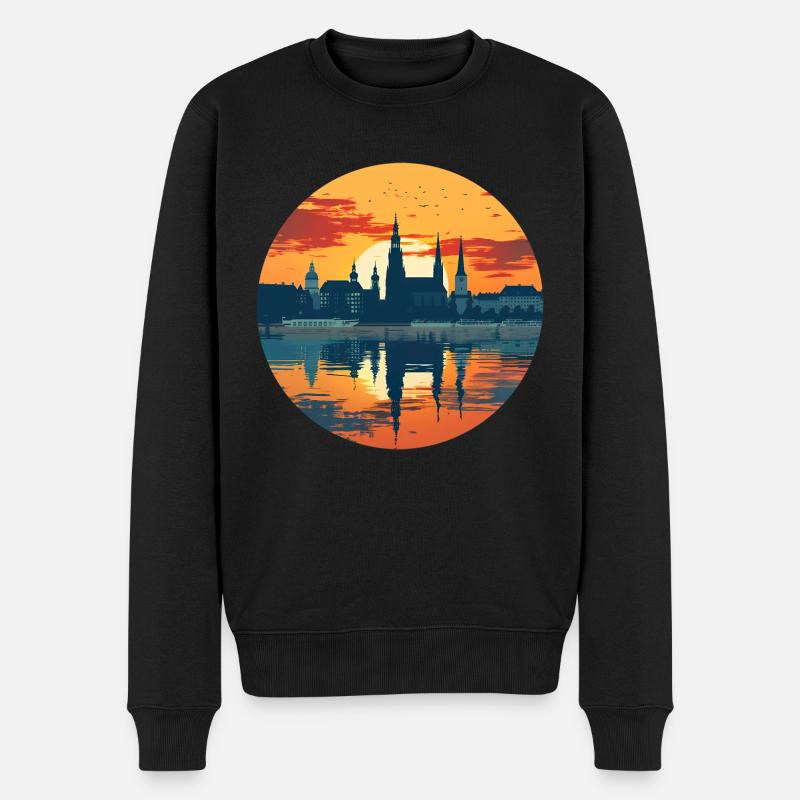 Ligne d’horizon d’Augsbourg - Pull Premium bio Homme - noir