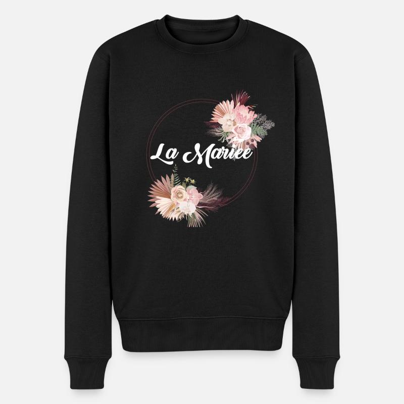 Die Blumenbraut - Junggesellinnenabschied Geschenkidee - Männer Premium Bio Pullover - Schwarz
