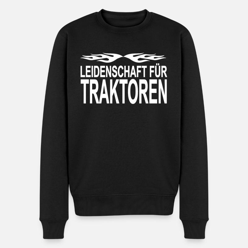 Traktor - Männer Premium Bio Pullover - Schwarz