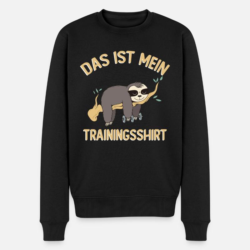 Das Ist Mein Trainingsshirt - Männer Premium Bio Pullover - Schwarz