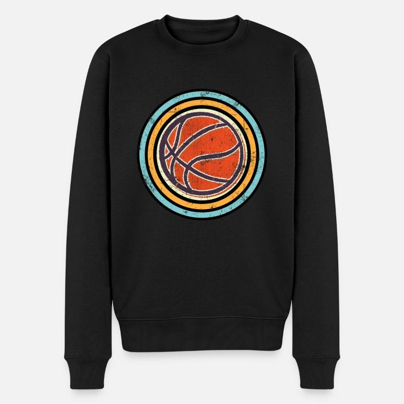 Basket-ball rétro - Pull Premium bio Homme - noir