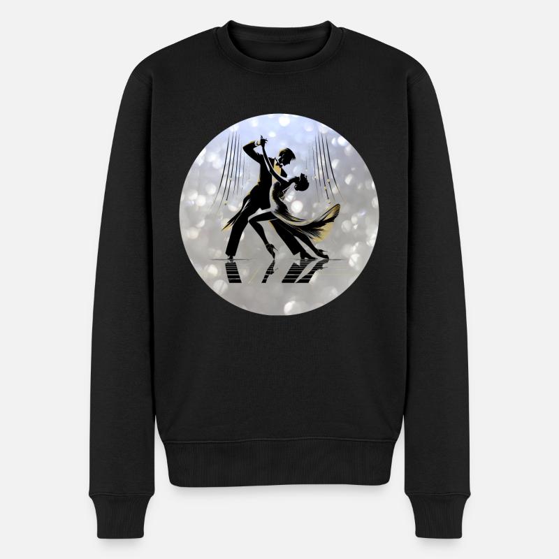 Ballabend mit Tangotänzern - Männer Premium Bio Pullover - Schwarz