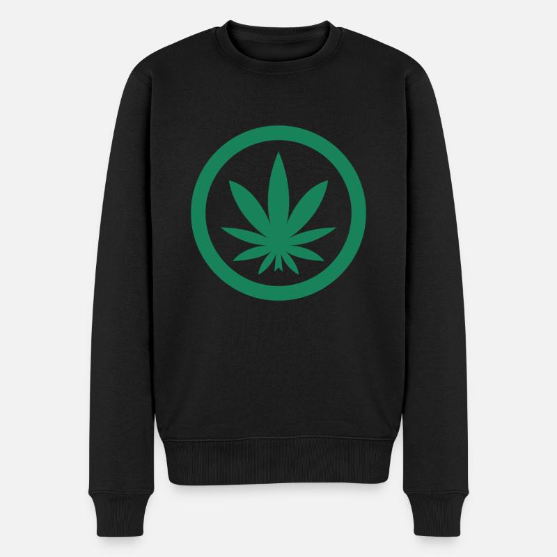 Feuille de Cannabis - Pull Premium bio Homme - noir