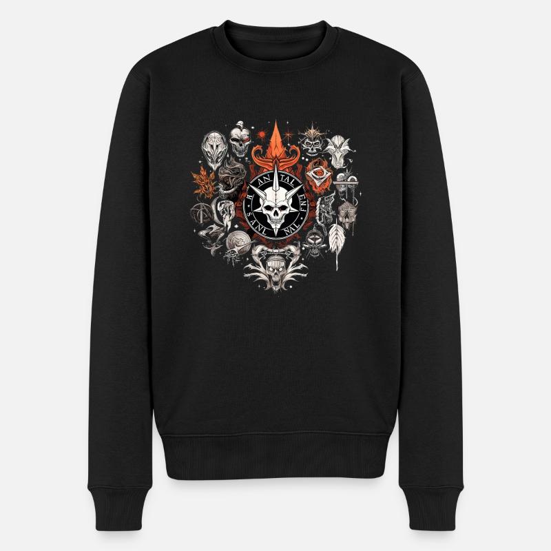 Escapade du crâne - Pull Premium bio Homme - noir