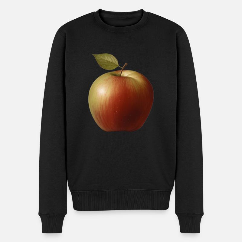 Pomme à feuille verte - Pull Premium bio Homme - noir