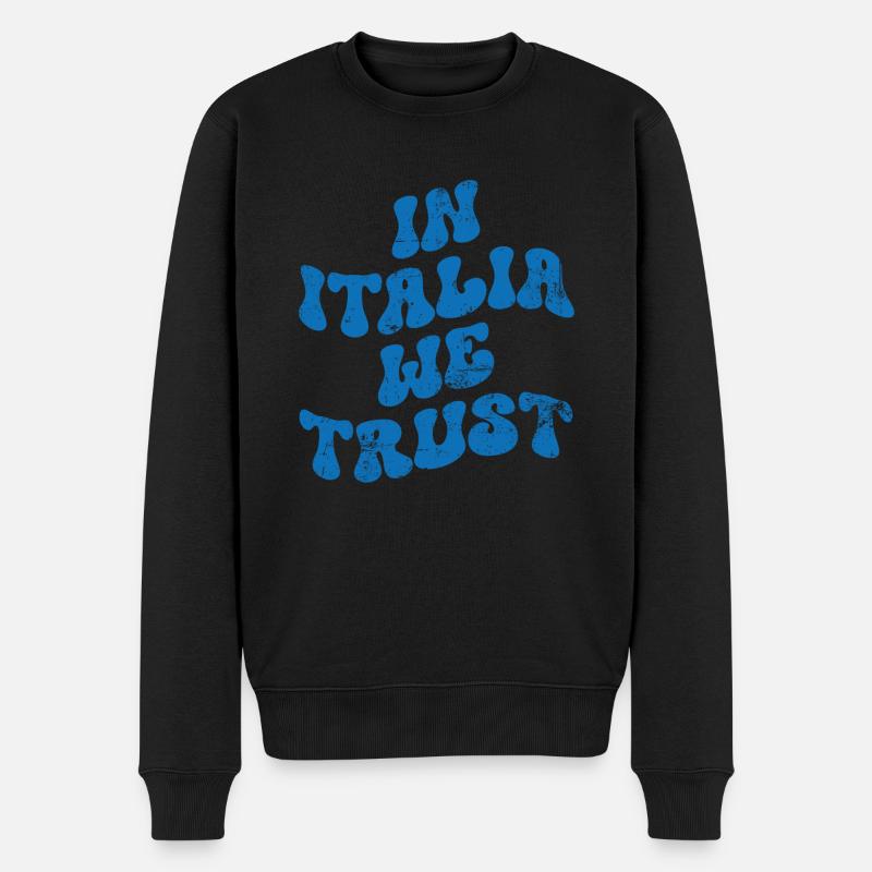 En Italie, nous faisons confiance - Pull Premium bio Homme - noir