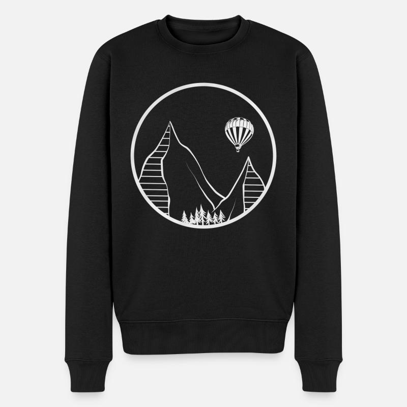 Heißluftballon Ballonfahrt Himmel I Geschenk - Männer Premium Bio Pullover - Schwarz