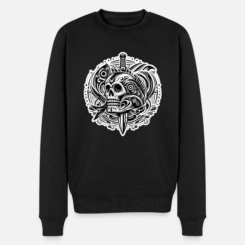 Eine Maori-Stammesillustration - Männer Premium Bio Pullover - Schwarz