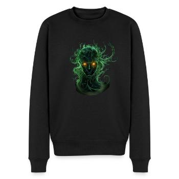 Polter Power - Männer Premium Bio Pullover - Schwarz - Vorne - Nico (187cm)