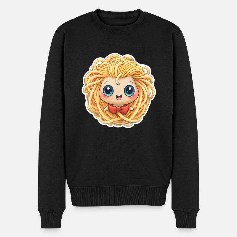 FILLE SPAGHETTI - Pull Premium bio Homme - noir
