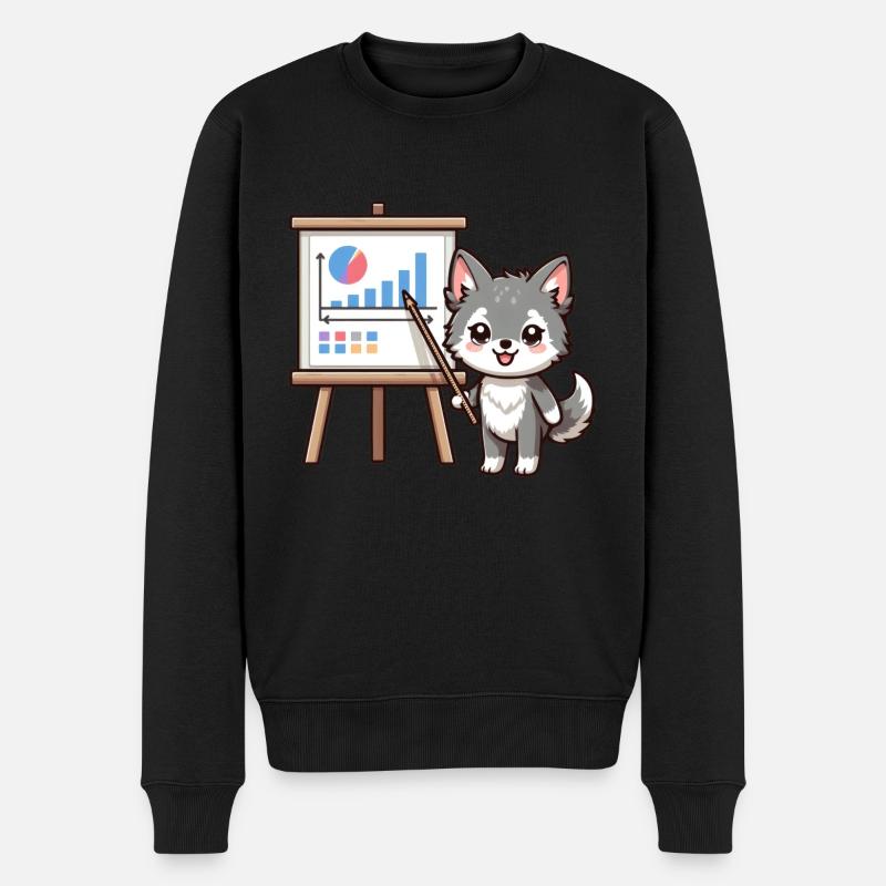 Petit loup mignon - Pull Premium bio Homme - noir