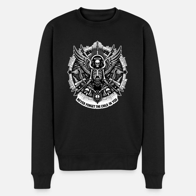 N'oublie jamais l'enfant en toi - Pull Premium bio Homme - noir