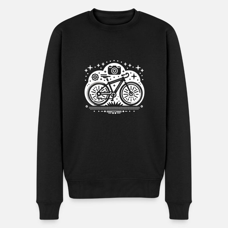 Fahrrad Freizeit Outdoor Design - Männer Premium Bio Pullover - Schwarz