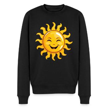 Sonne Sonnenschein Sonnenstrahl - Männer Premium Bio Pullover - Schwarz - Vorne - Nico (187cm)