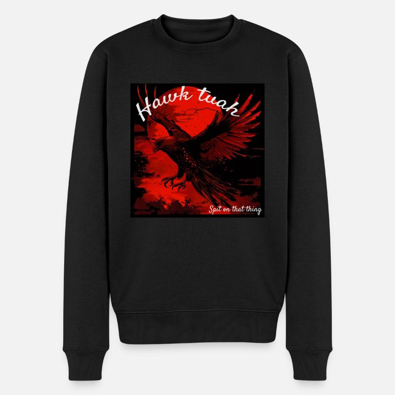 Der Hawk Tuah Adler - Männer Premium Bio Pullover - Schwarz