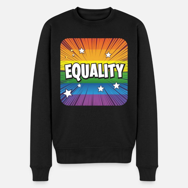 Égalité LGBTQ - Pull Premium bio Homme - noir