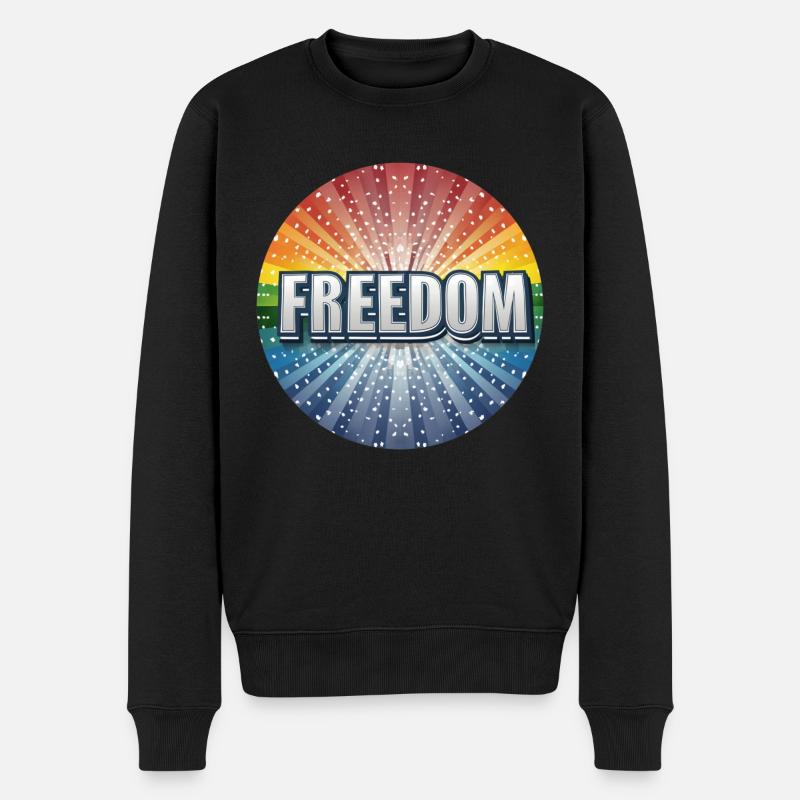Liberté LGBTQ - Pull Premium bio Homme - noir