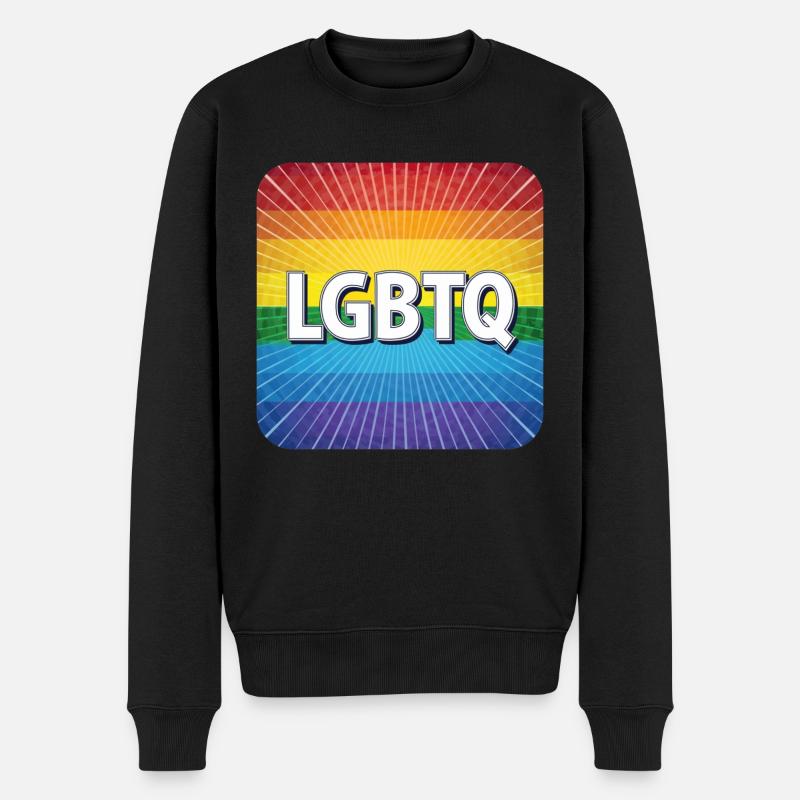 LGBTQ - Männer Premium Bio Pullover - Schwarz