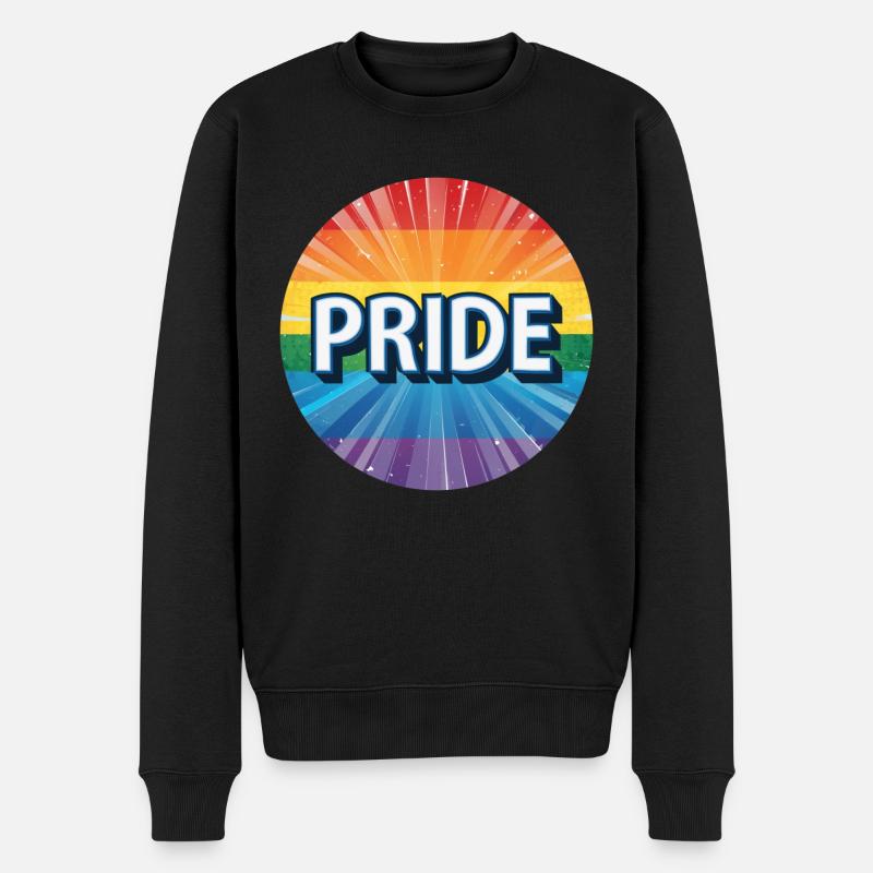 LGBTQ PRIDE - Männer Premium Bio Pullover - Schwarz