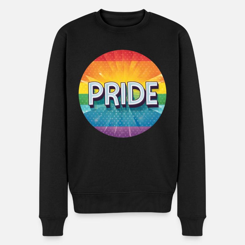 LGBTQ PRIDE - Männer Premium Bio Pullover - Schwarz
