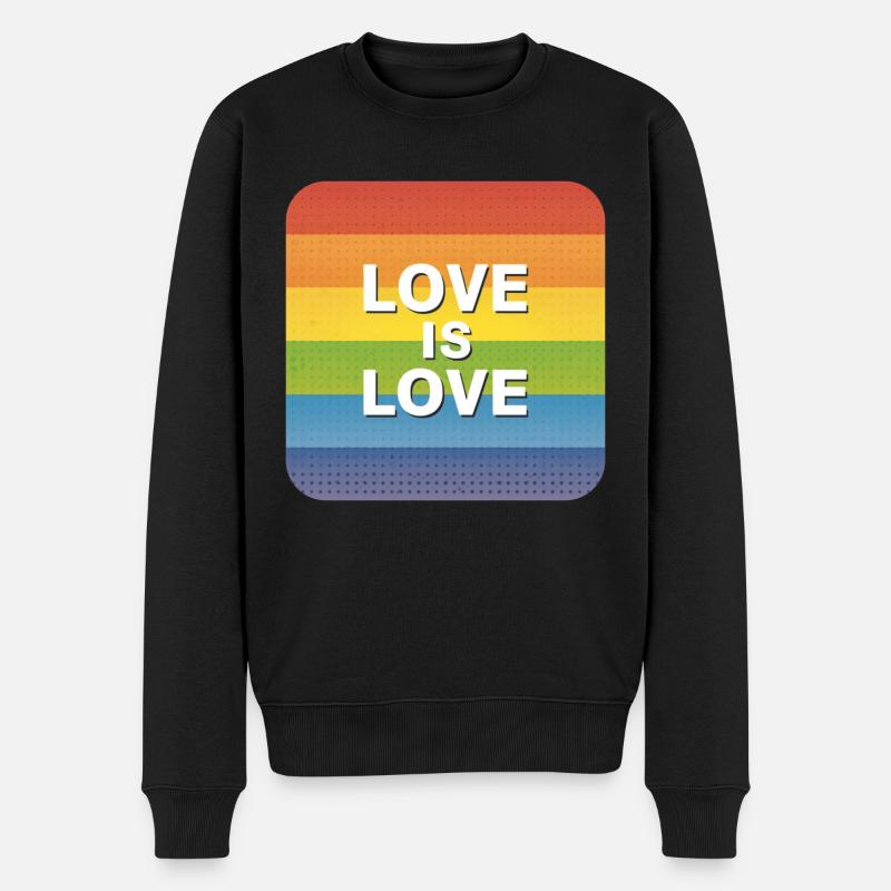 LGBTQ L’amour, c’est l’amour - Pull Premium bio Homme - noir