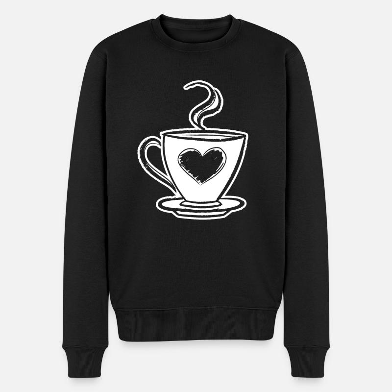Café - Pull Premium bio Homme - noir