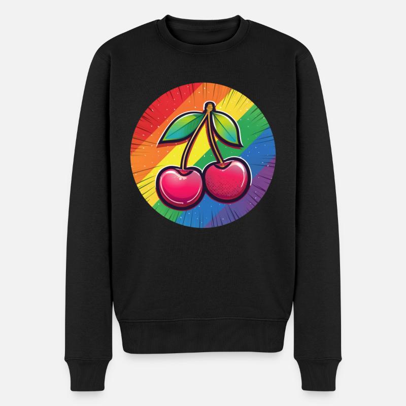 Cerise LGBTQ - Pull Premium bio Homme - noir