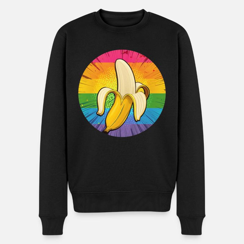 Banane LGBTQ - Pull Premium bio Homme - noir
